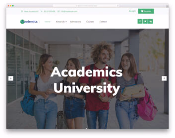 academics website template