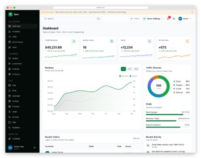 Django admin dashboard templates featured image - Apex Dashboard Django Edition with Tailwind CSS v4