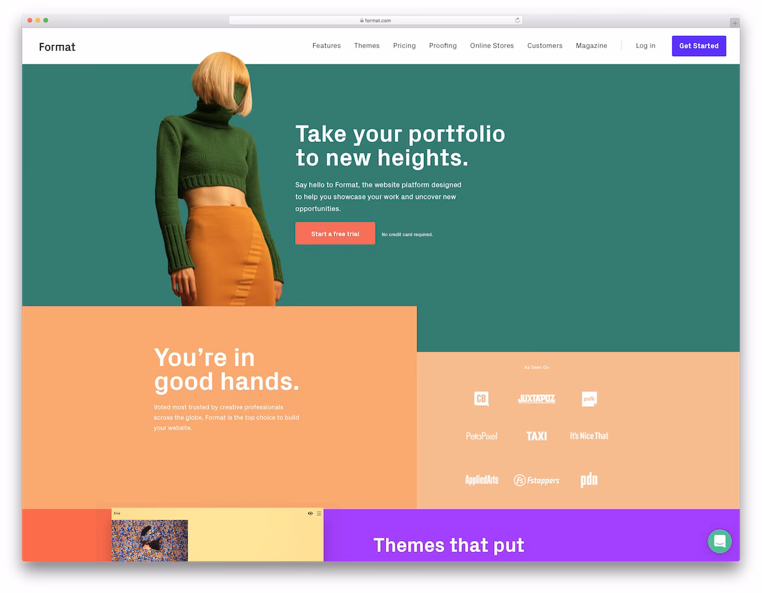 format best portfolio website builder