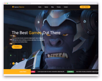 gamewarrior free template