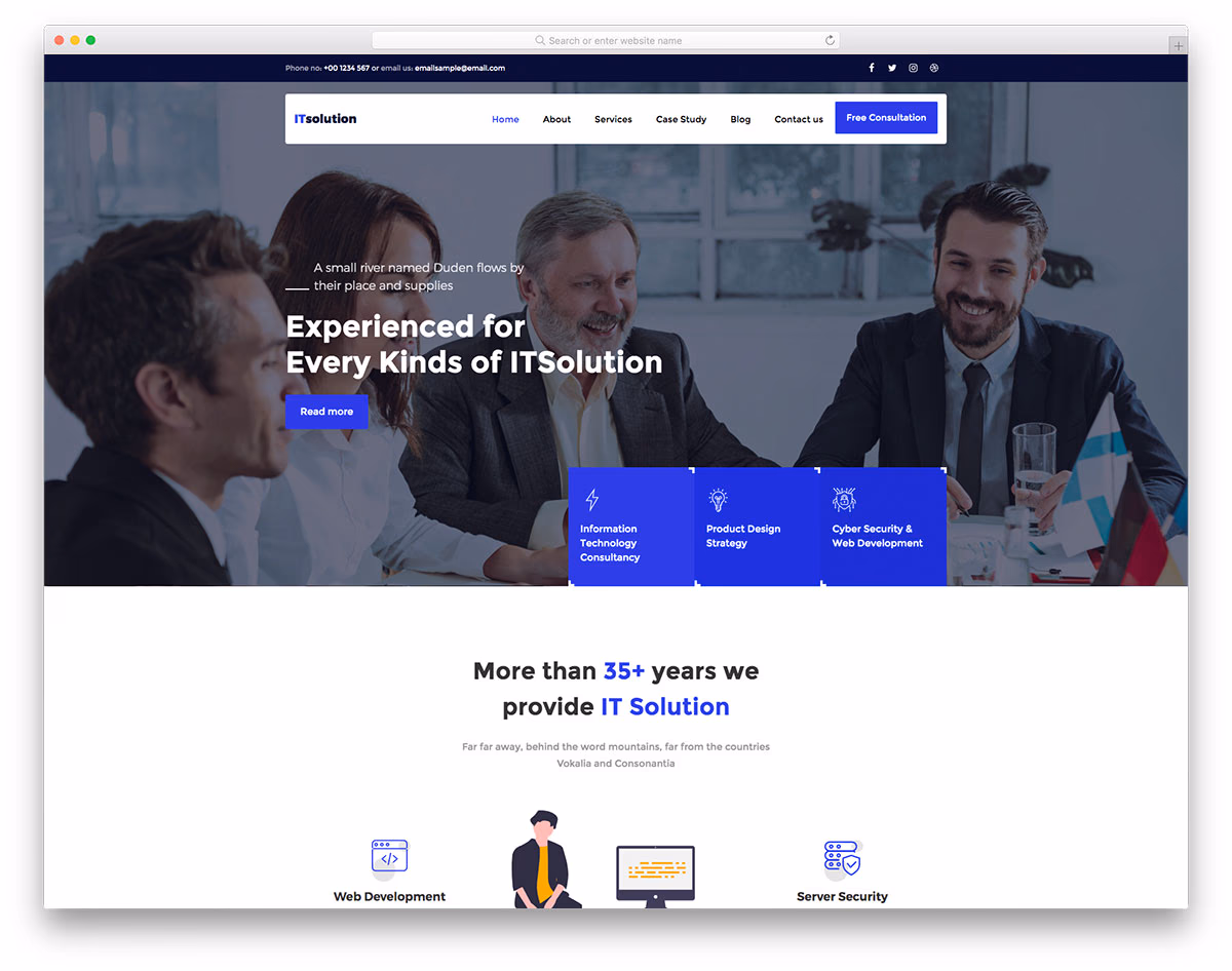 IT Solution Free Template