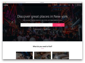 Listing template preview