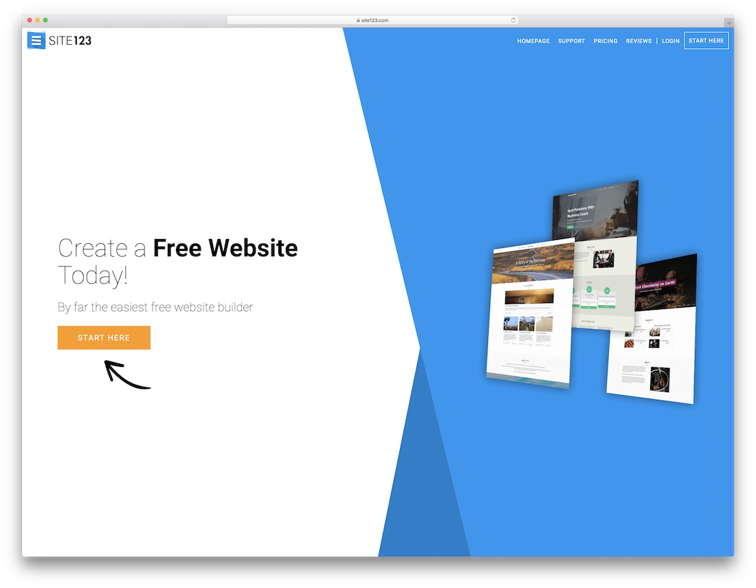site123 best small business website builder