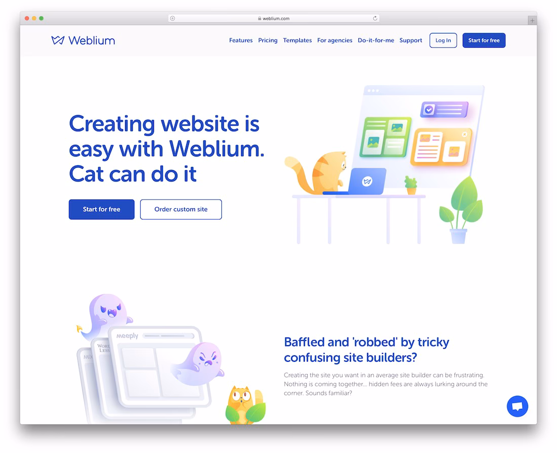 weblium portfolio website builder