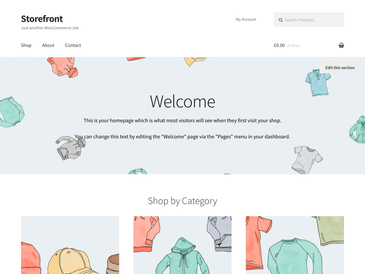 Storefront WordPress theme screenshot